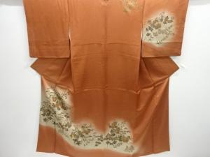 秋草模様一つ紋訪問着